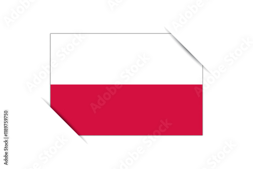 Poland flag - rectangle colorful flag representing a country cultural identity and heritage. The essence of national pride and unity. Attached by the corners in a paper album