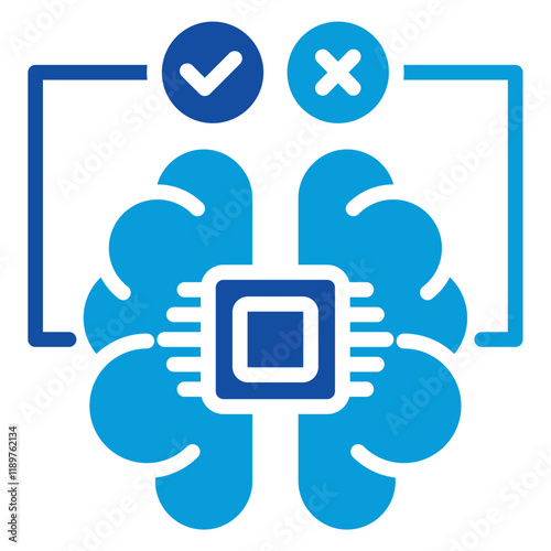 Reinforcement Learning Icon Dual Tone Color Style