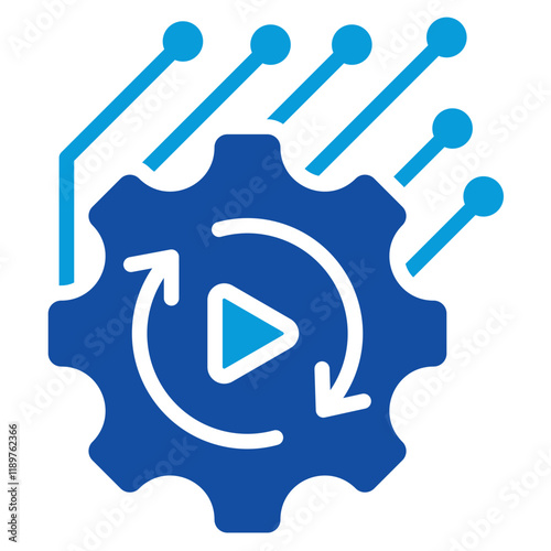 Automation Tool Icon Dual Tone Color Style