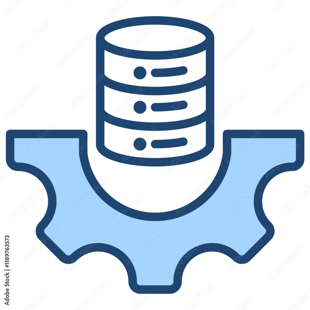 Data Preprocessing Icon Lineal Blue Style Data Preprocessing Icon Lineal Blue Style