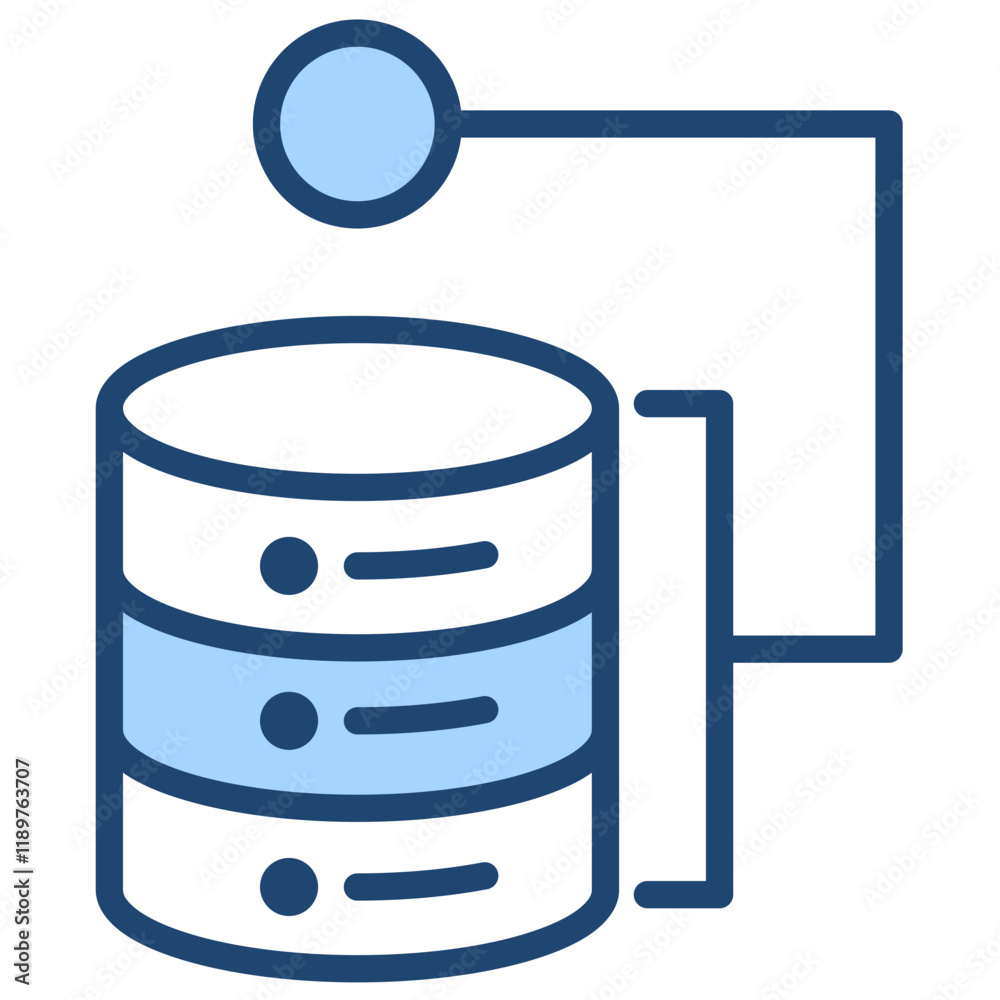 Data Pipelines Icon Lineal Blue Style Data Pipelines Icon Lineal Blue Style