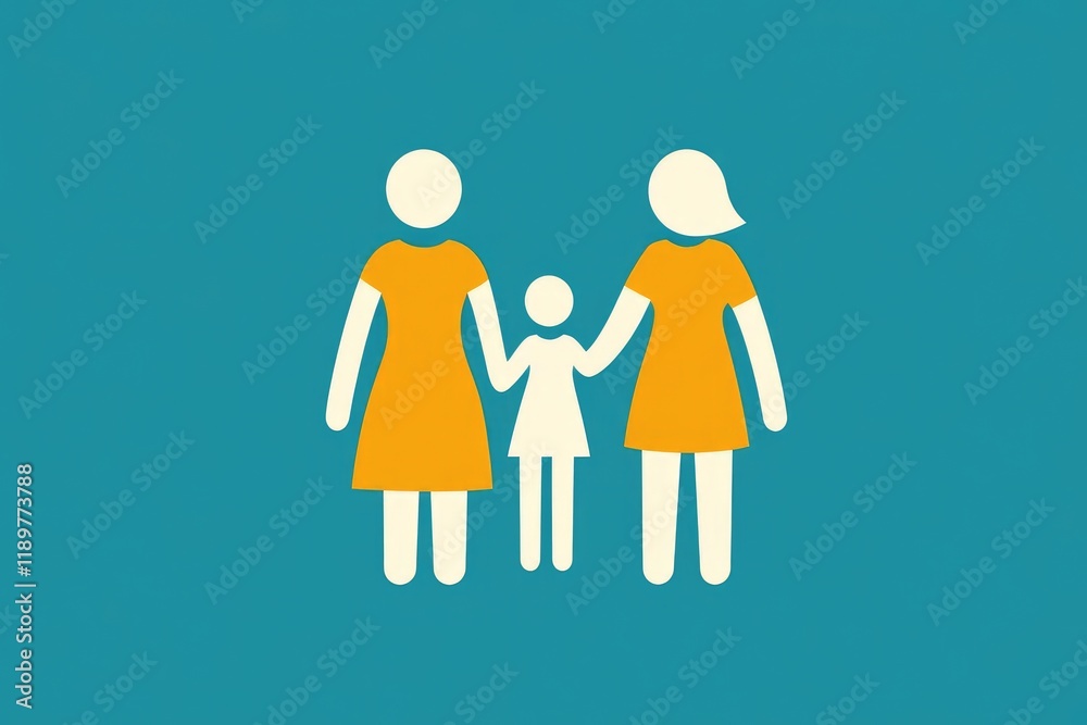 friendly family greeting gesture icon in a vibrant flat design style friendly family greeting gesture icon in a vibrant flat design style