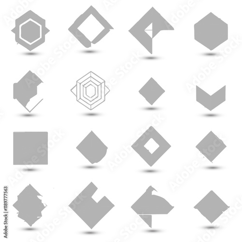 Abstract design concept creative abstract logo collection Logo can be used for icon brand identity finance geometric