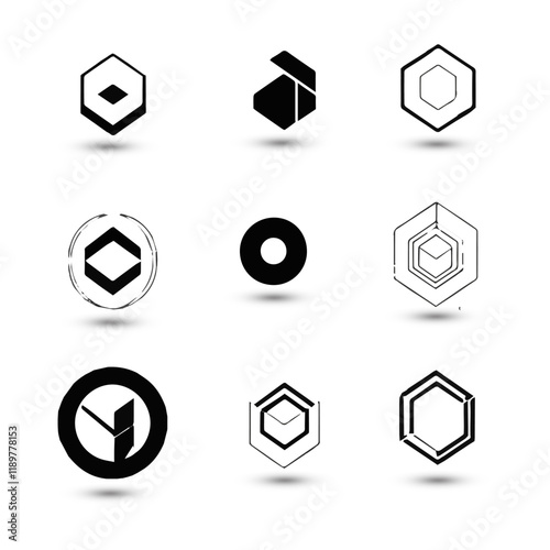 Logo collection, Abstract design concept creative abstract logo collection Logo can be used for icon brand identity finance