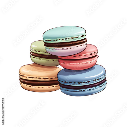 stack of colorful macaroons