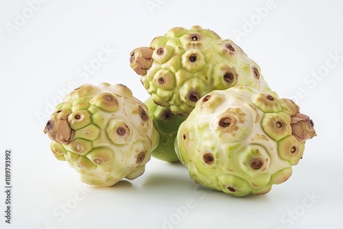 Sharp Picture of Noni Fruit Isolated on White photo