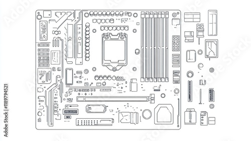 Detailed Computer Motherboard Diagram: A Comprehensive Guide to PC Components