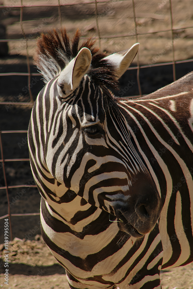 Naklejka premium portrait of zebra