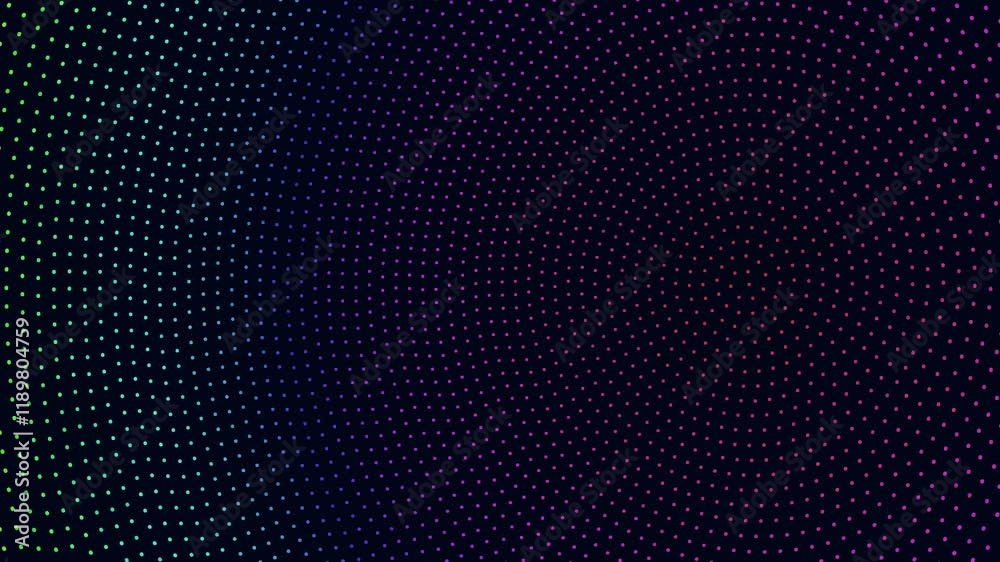 Vivid dots of various colors overlap in a circular arrangement against a black backdrop in this vibrant and playful image