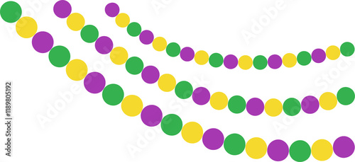 Obraz na plátně decorative beads for mardi gras design