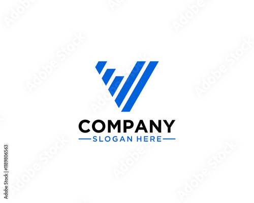 Accounting letter V logo