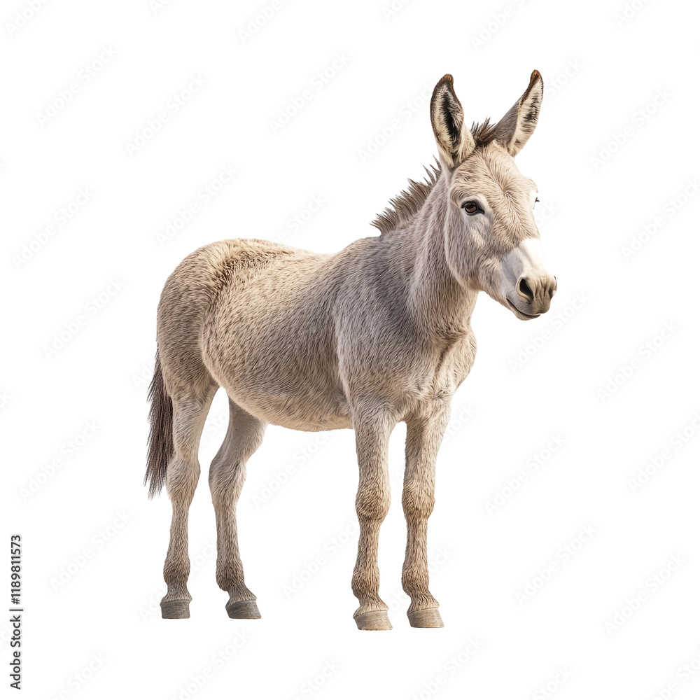 Realistic Donkey on Transparent Background Realistic Donkey on Transparent Background