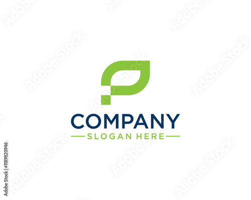 P letter leaf logo