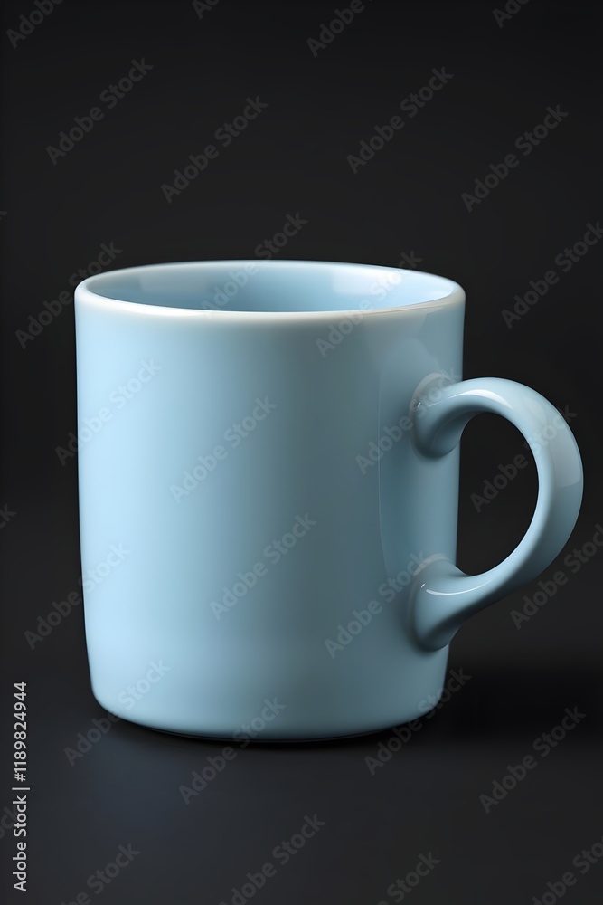 Obraz premium Minimalist Matte Blue Ceramic Mug
