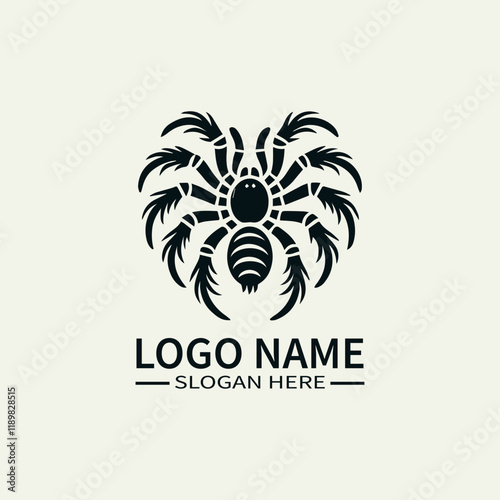 Tarantula Logo Design, Venomous Spider Logo, Arachnid Logo, Creepy Crawler Logo, Exotic Pet Logo photo