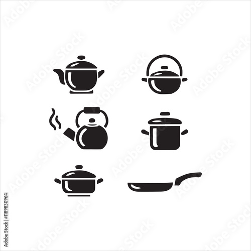 set of kitchen utensils