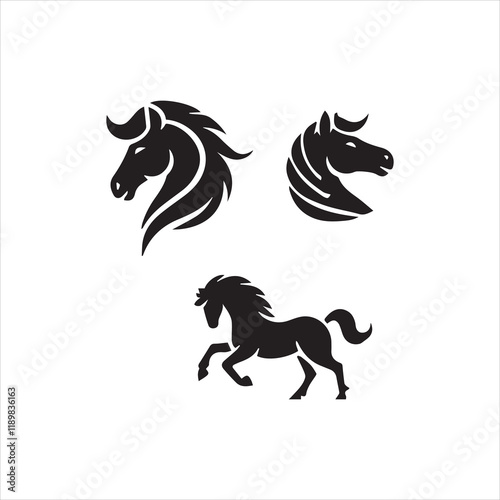 horse silhouette illustration