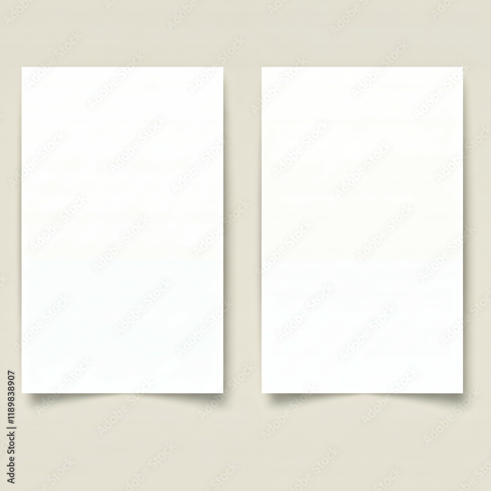 Blank Business Cards Mockup in Soft Beige Studio Setting Blank Business Cards Mockup in Soft Beige Studio Setting