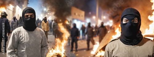 fictional, masked protester...