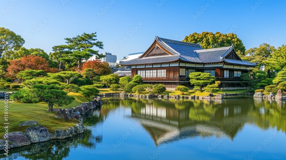 A serene image of Ouchi-juku village with its well-preserved Edo-period homes and scenic rural surroundings. A serene image of Ouchi-juku village with its well-preserved Edo-period homes and scenic rural surroundings.