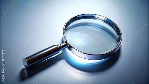 Aerial Drone Shot Magnifying Glass White Background - High Resolution Product Photography