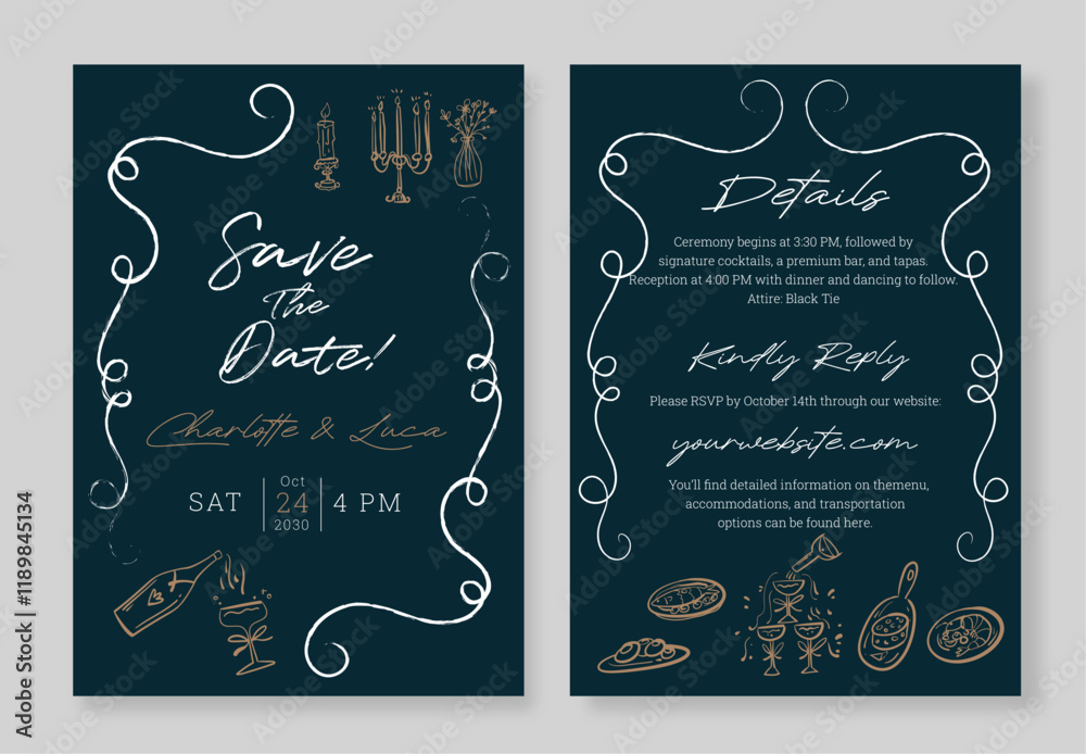 Modern and Clean Wedding Invitation Set Minimalist and Timeless Look For Love-Themed Occasions Modern and Clean Wedding Invitation Set Minimalist and Timeless Look For Love-Themed Occasions