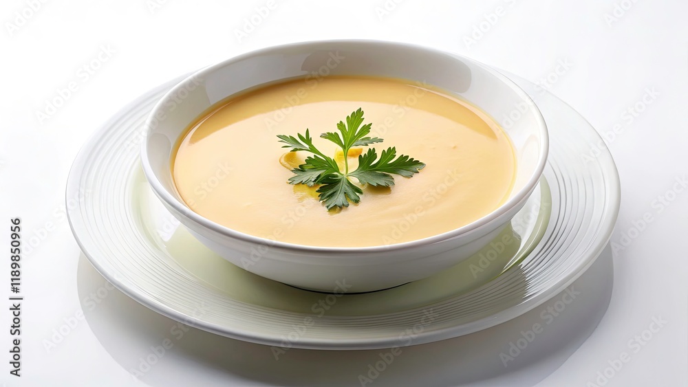 Creamy White Soup Bowl, High Angle, Food Photography, Ceramic Bowl, Wide Rimmed Bowl, White Background, Delicious Soup, Food Styling Creamy White Soup Bowl, High Angle, Food Photography, Ceramic Bowl, Wide Rimmed Bowl, White Background, Delicious Soup, Food Styling
