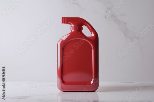 Plastic detergent container on white background photo