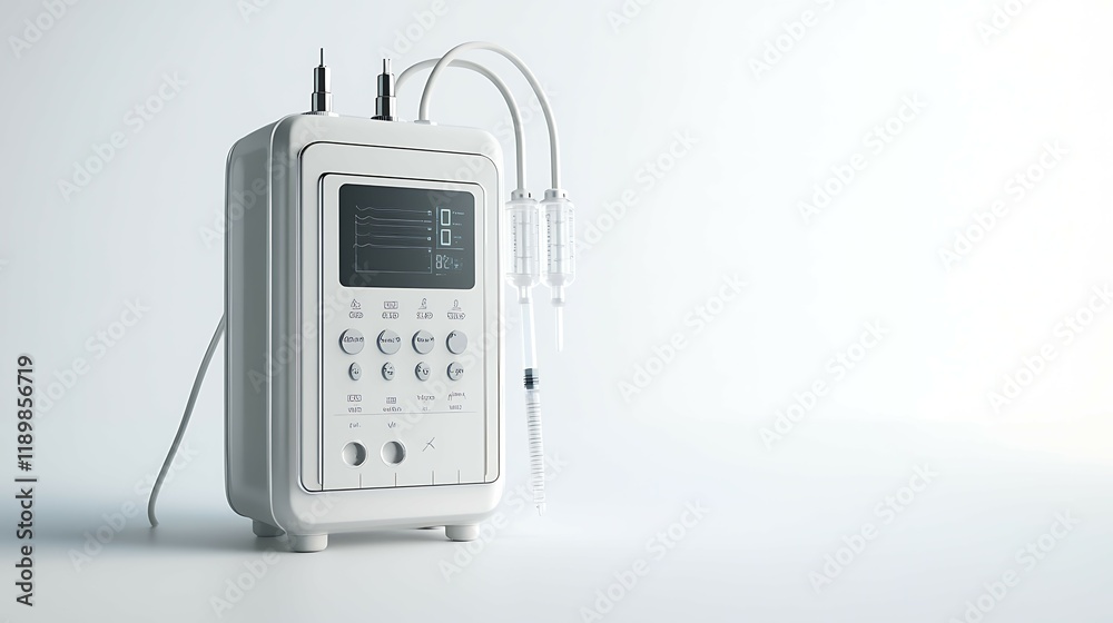 Fototapeta premium Ultrasound machine on white background
