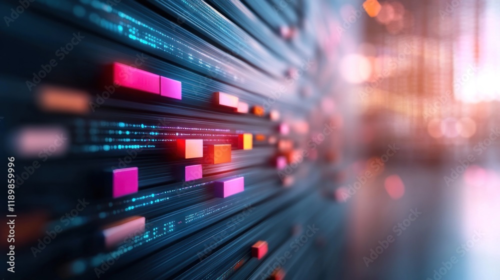 Dynamic data visualization modern workspace digital technological environment close-up view innovative concepts Dynamic data visualization modern workspace digital technological environment close-up view innovative concepts