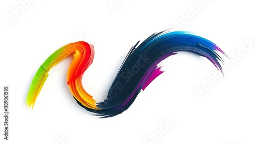 3d Brushstroke different color gradient texture brush png transparent background