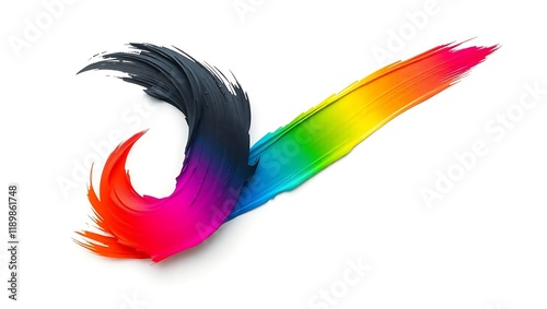 3d Brushstroke different color gradient texture brush png transparent background