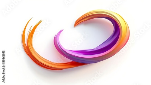 3d Brushstroke different color gradient texture brush png transparent background