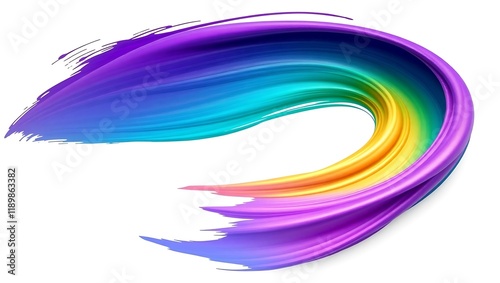 3d Brushstroke different color gradient texture brush png transparent background