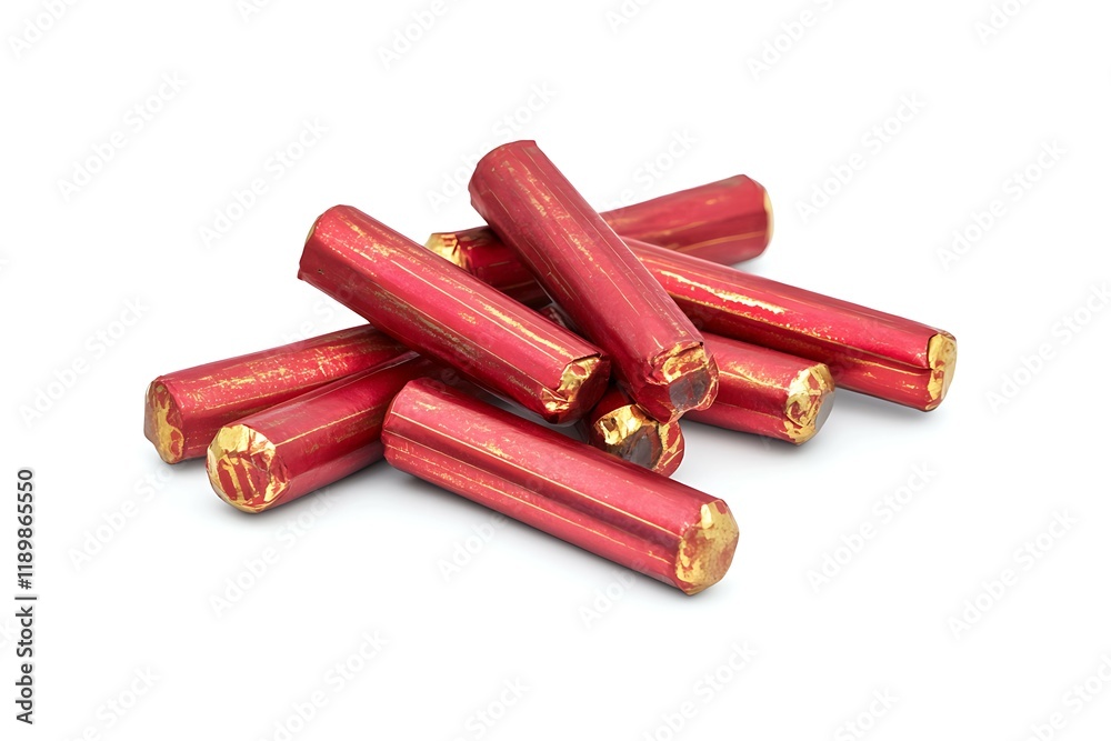 Isolated red firework on white background with clipping path Isolated red firework on white background with clipping path
