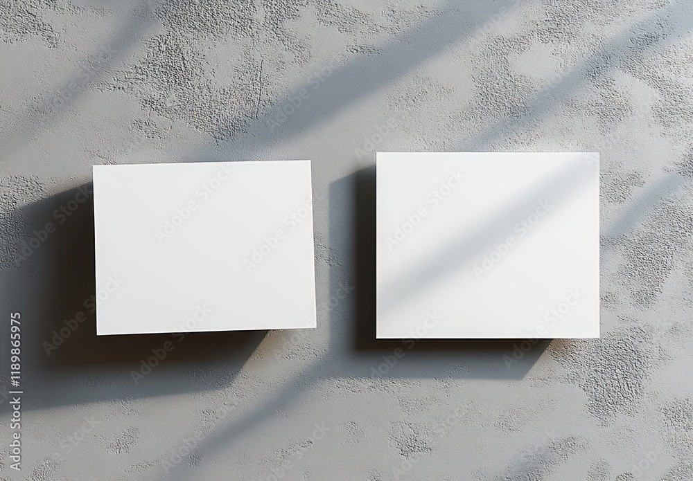 Minimalist Bi Fold Invitation Mockup Vertical Landscape Brochure on Gray Background Minimalist Bi Fold Invitation Mockup Vertical Landscape Brochure on Gray Background