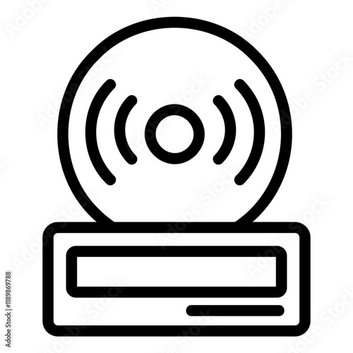 disk Line Icon