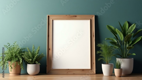 A clean twilight gradient background offers a blank wooden signage board with ample space for text