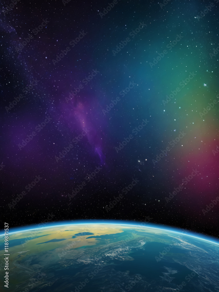 Obraz premium earth and moon