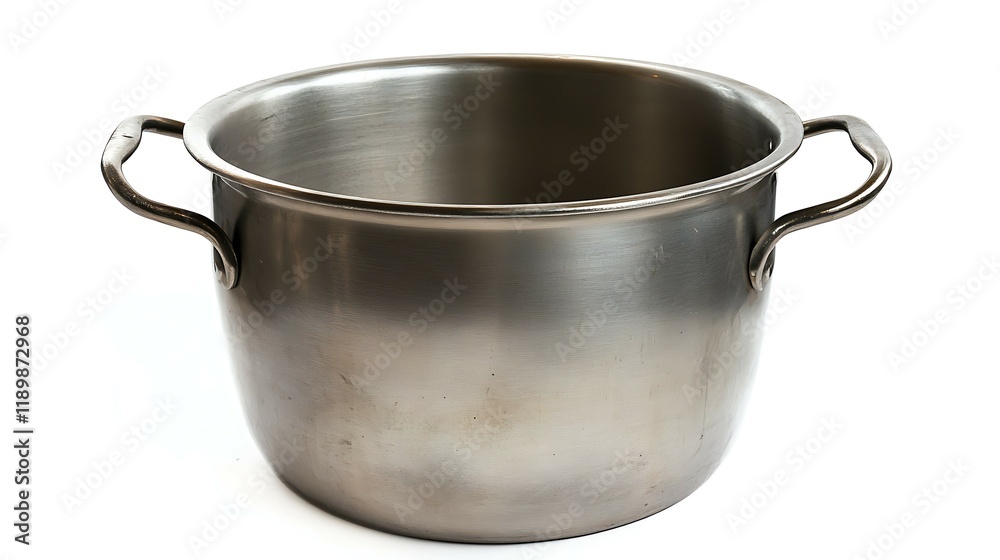 Stainless steel cooking pot isolated on white background with clipping path Stainless steel cooking pot isolated on white background with clipping path