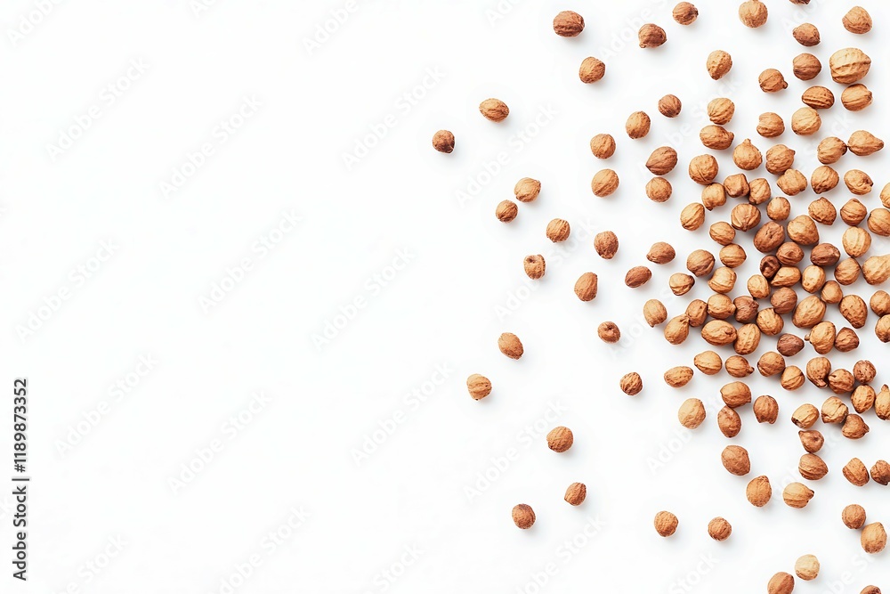 Peanuts on a white background Peanuts on a white background