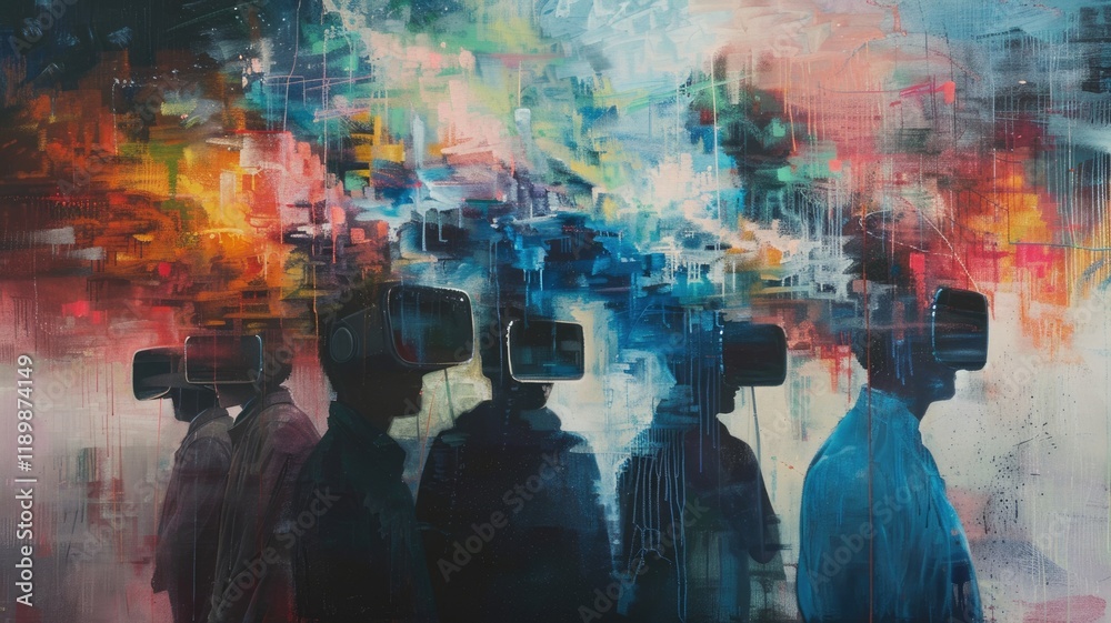 Fototapeta premium Abstract symbolizes community people communication to become group of human express unity and connection between diversity person convey sense of emotional and creativity perfect for wallpaper. AIG53.