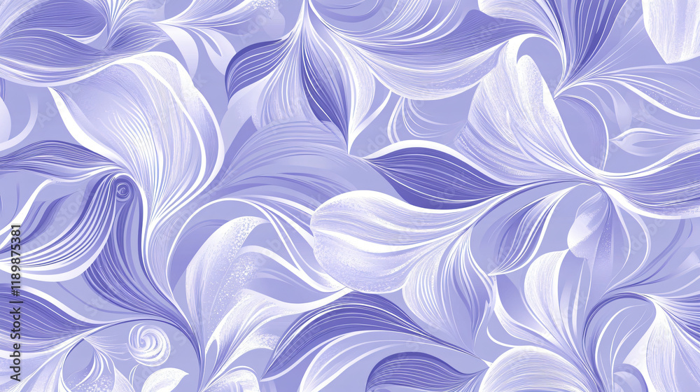 Fototapeta premium A calming periwinkle design with flowing, organic patterns that evoke relaxation and tranquility.