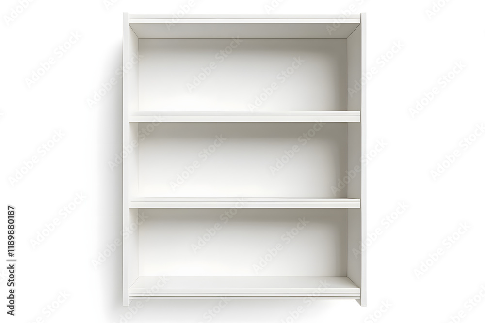 Empty White Shelves Await Organization Empty White Shelves Await Organization
