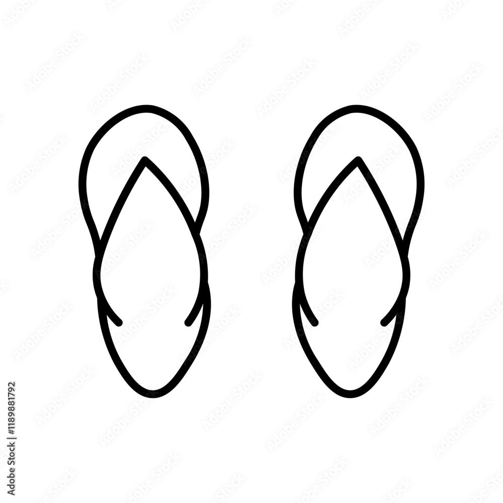 slipper line icon slipper line icon