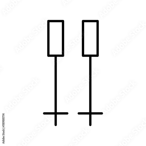 oars line icon