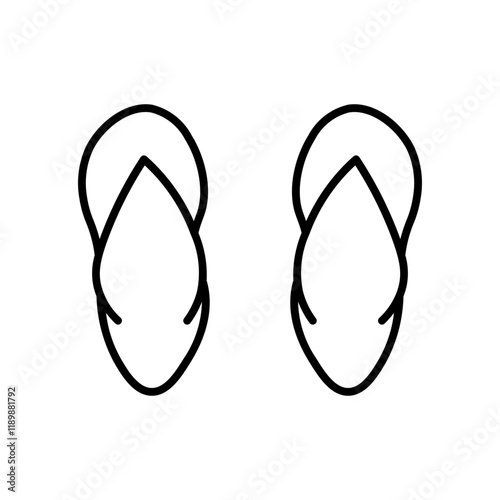 slipper line icon