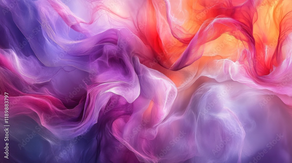 Obraz premium Abstract colorful fabric swirls.