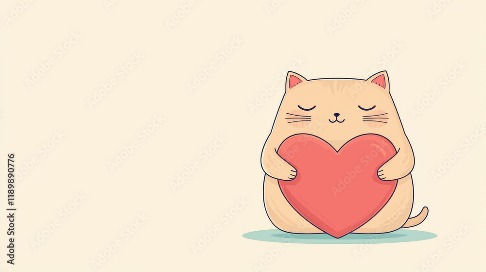 Cat heart, A high-fidelity PNG image featuring a pastel pink background with ample space for text, ideal for creative and commercial use. Cat heart, A high-fidelity PNG image featuring a pastel pink background with ample space for text, ideal for creative and commercial use.