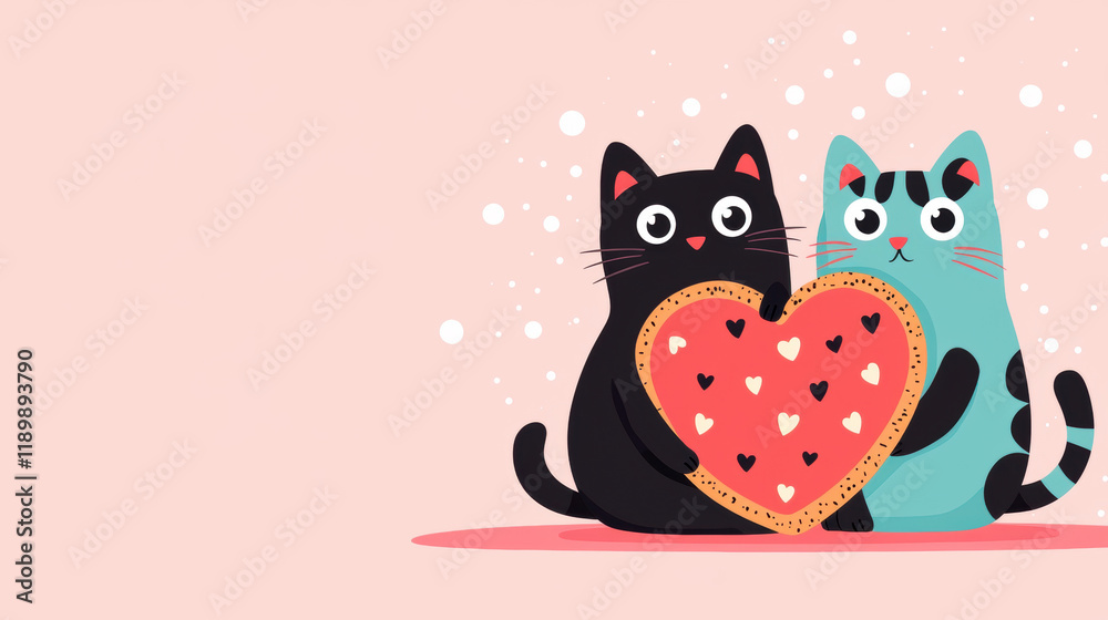 Cat heart, A pastel pink background image designed for text placement, ideal for high-fidelity designs and creative projects. Cat heart, A pastel pink background image designed for text placement, ideal for high-fidelity designs and creative projects.